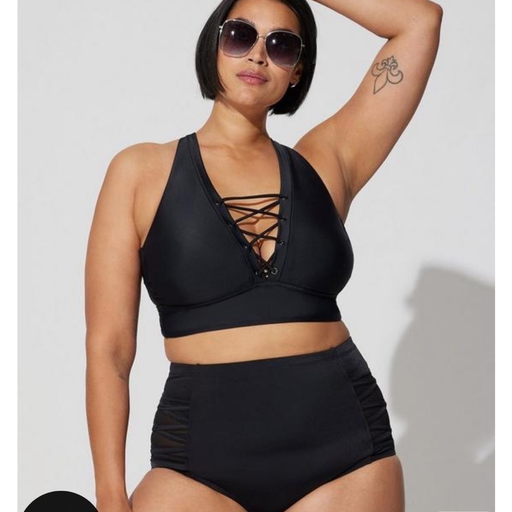 New! Torrid sz 3 Lattice Swim Bathing Suit‎ Bottoms 3X
